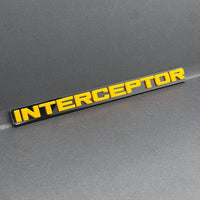 1PC INTERCEPTOR Emblem – Custom 3D Acrylic Fender & Tailgate Car Badge Decal