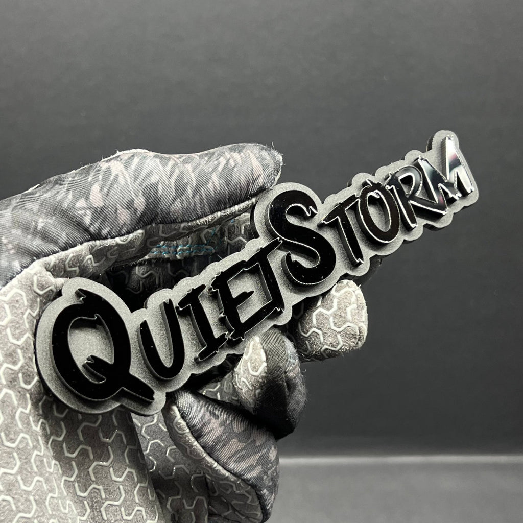 1x Quiet Storm Multicolor 3D Car Badge Easy Install Acrylic Fender & Trunk Decal