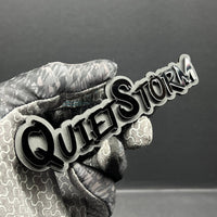 1x Quiet Storm Multicolor 3D Car Badge Easy Install Acrylic Fender & Trunk Decal