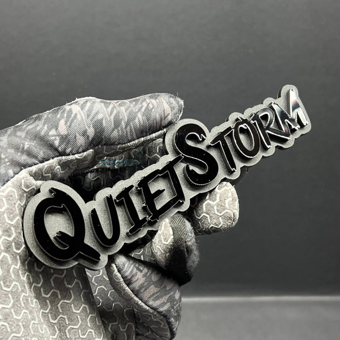 1x Quiet Storm Multicolor 3D Car Badge Easy Install Acrylic Fender & Trunk Decal