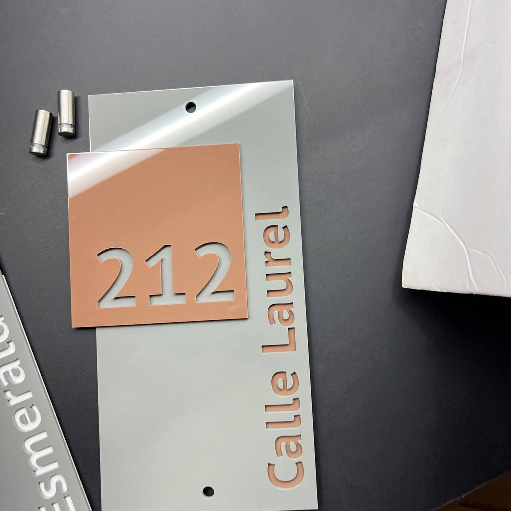 House Number Sign MULTI COLOR Personalized Modern Address Plate Custom Home