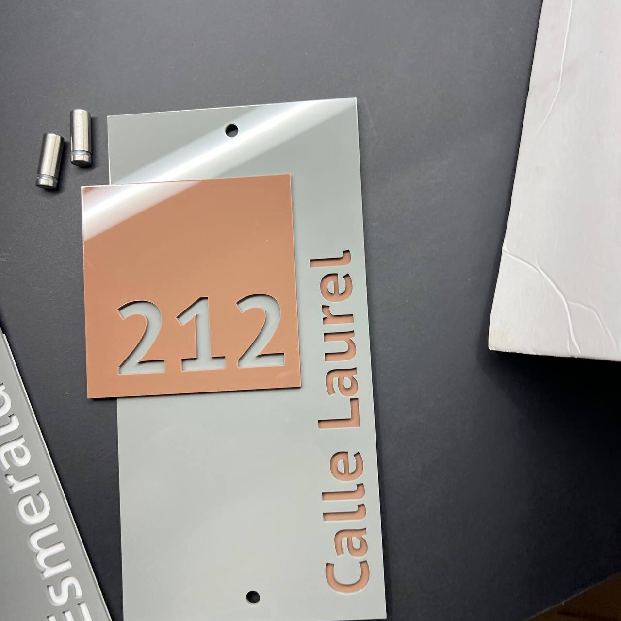 House Number Sign MULTI COLOR Personalized Modern Address Plate Custom Home