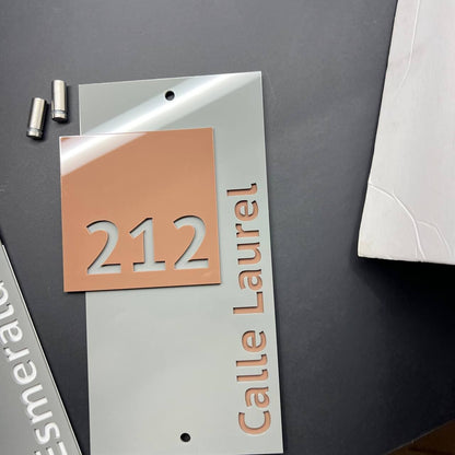 House Number Sign MULTI COLOR Personalized Modern Address Plate Custom Home
