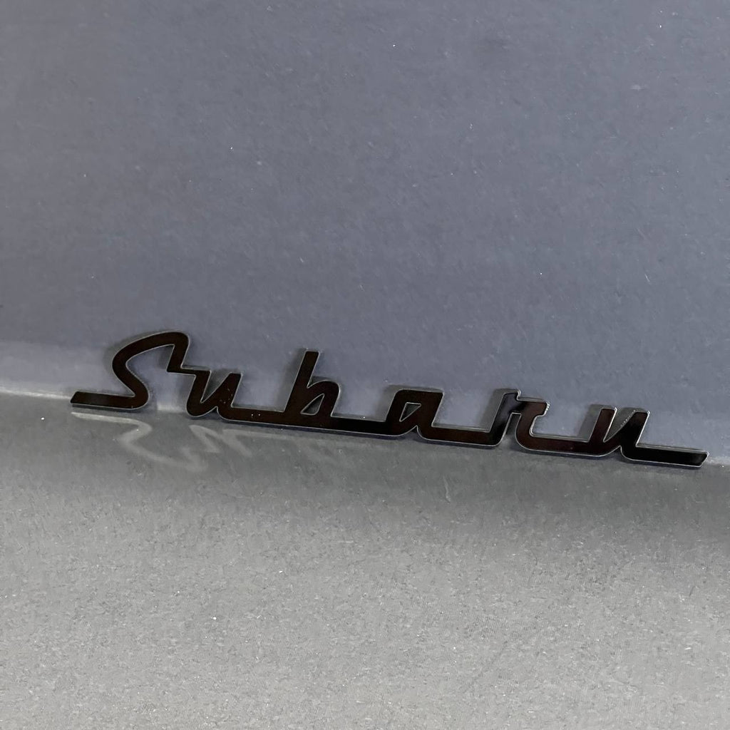 1PC Subaru Black Emblem – 3D Acrylic Fender or Trunk Badge for Subaru Models