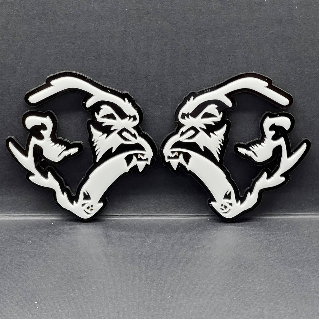 2PCS Gorilla Emblem Badges – Aggressive 3D Acrylic Car & SUV Fender Decals