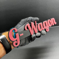 2x G-Wagon Black 3D Emblems – Mercedes G-Class Badge Set – Side Fender Logo G63