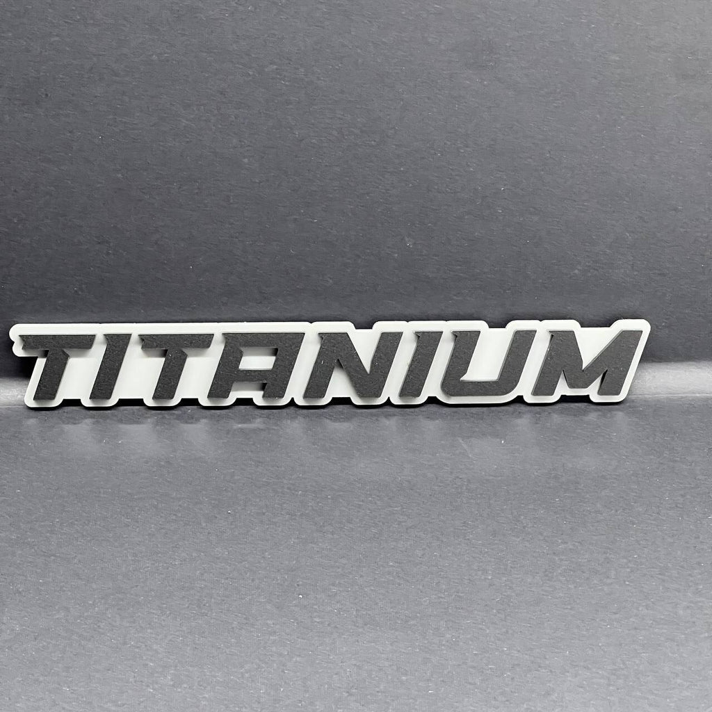 1pcs TITANIUM LETTERING MULTICOLOR Tailgate Emblem Badge