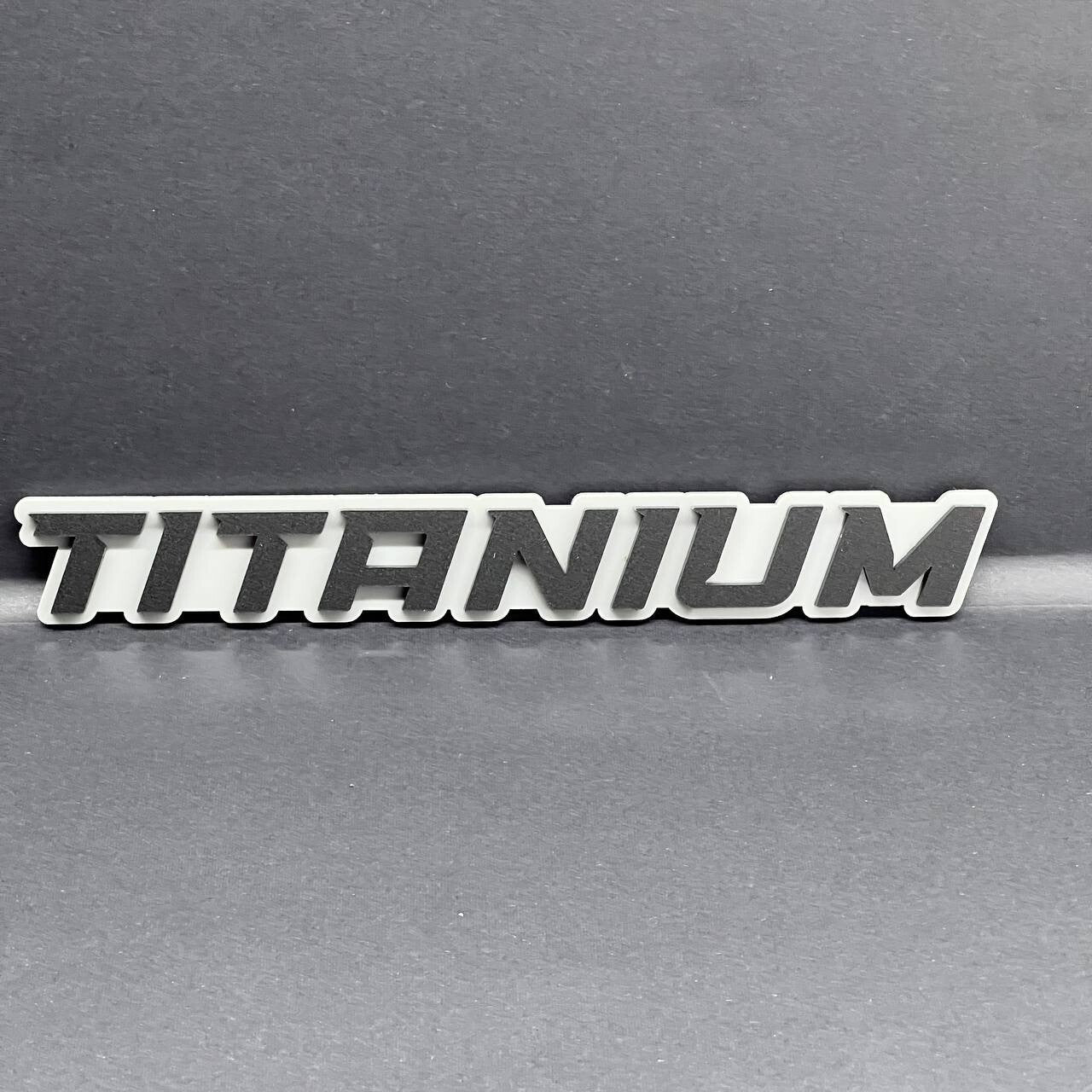 1pcs TITANIUM LETTERING MULTICOLOR Tailgate Emblem Badge
