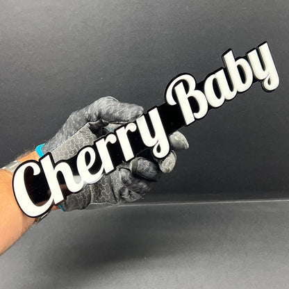 1PC CHERRY BABY Emblem – Custom 3D Multicolor Acrylic Fender & Trunk Badge