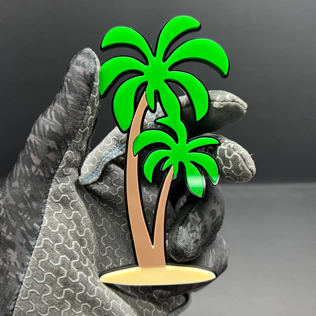 1pcs PALM Multicolor 3D Acrylic Emblem – Tropical Custom Car Exterior Badge
