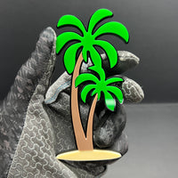 1pcs PALM Multicolor 3D Acrylic Emblem – Tropical Custom Car Exterior Badge