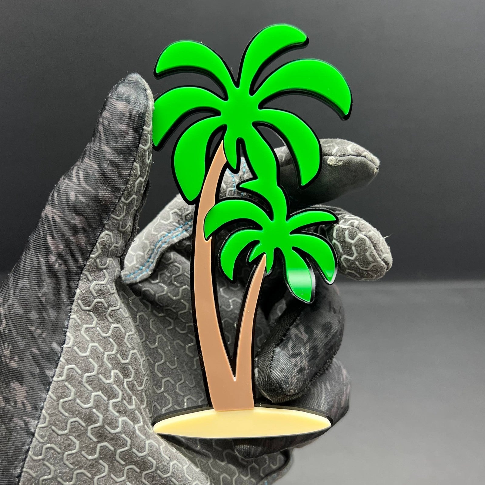 1pcs PALM Multicolor 3D Acrylic Emblem – Tropical Custom Car Exterior Badge