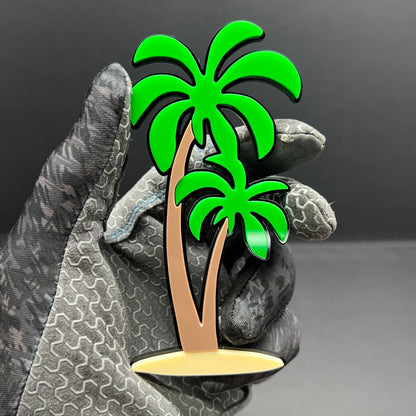 1pcs PALM Multicolor 3D Acrylic Emblem – Tropical Custom Car Exterior Badge