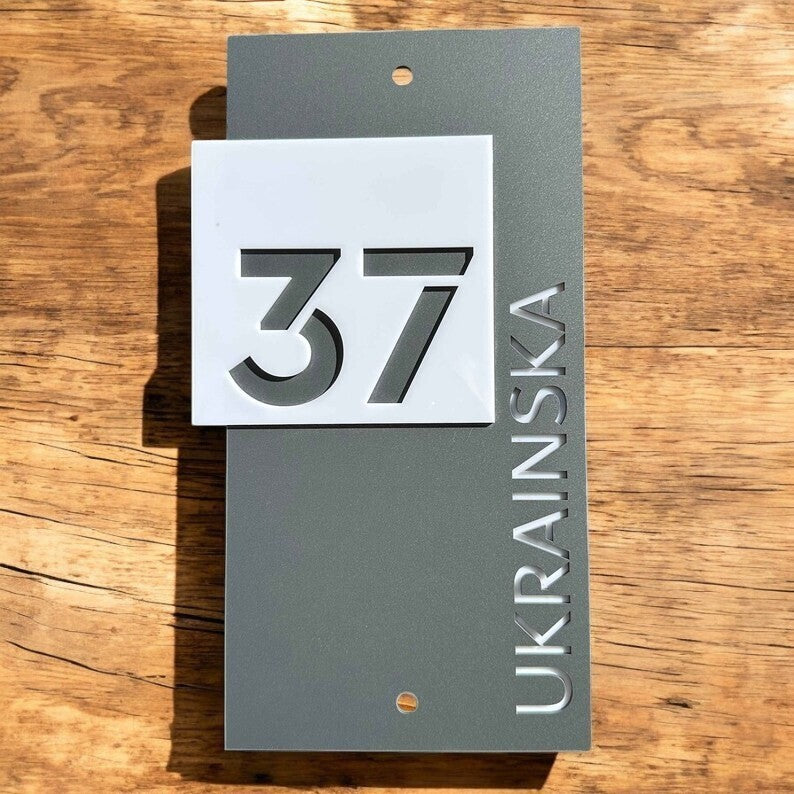 Modern Door Numbers Personalized House Address Signs for Outdoor Display