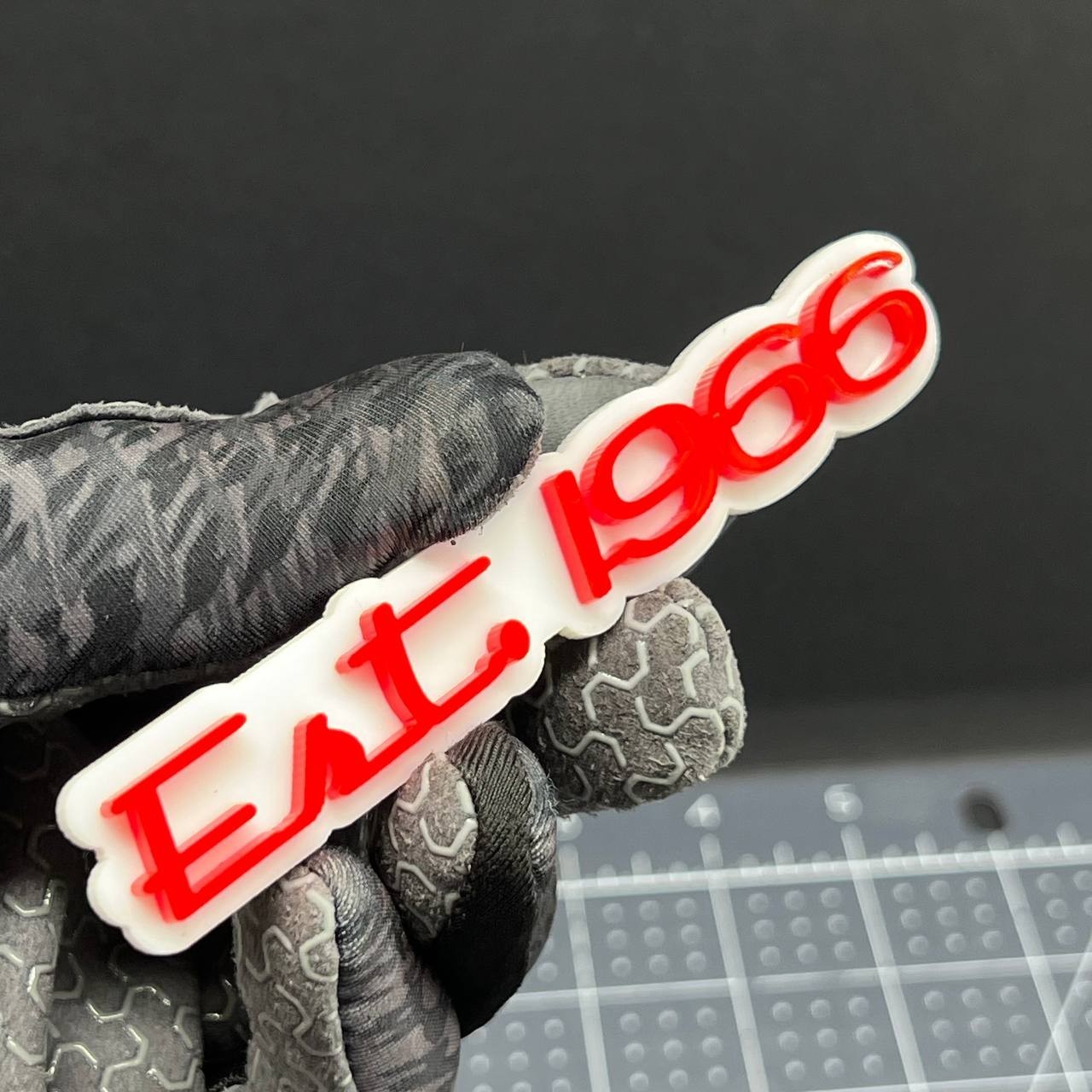 1PC EST 1966 Emblem – 3D Acrylic Tailgate Badge Decal for Car, Truck, SUV