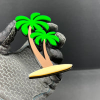1pcs PALM Multicolor 3D Acrylic Emblem – Tropical Custom Car Exterior Badge
