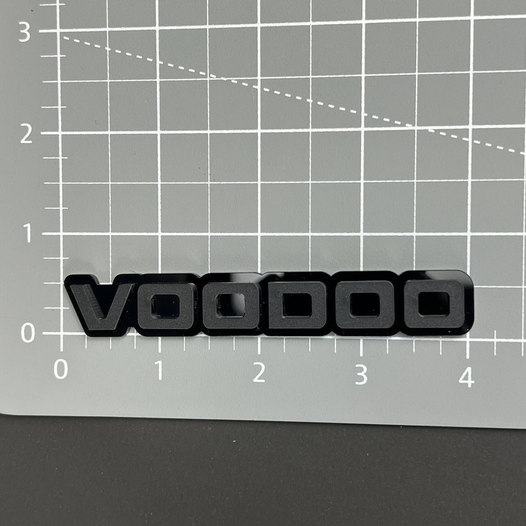 1PCS VOODOO Badge Decal – 3D Acrylic Car Truck Fender Tailgate Trunk Emblem