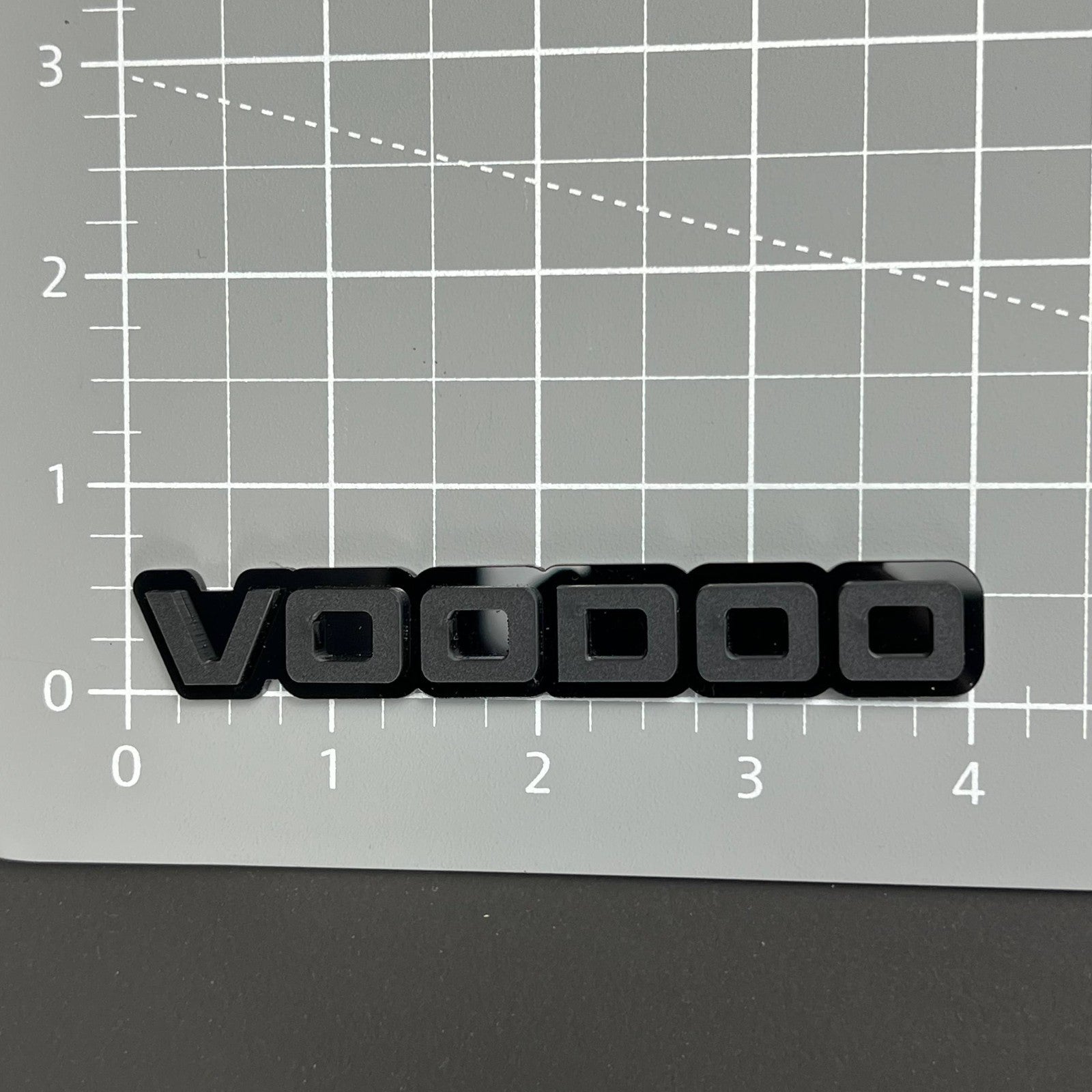 1PCS VOODOO Badge Decal – 3D Acrylic Car Truck Fender Tailgate Trunk Emblem
