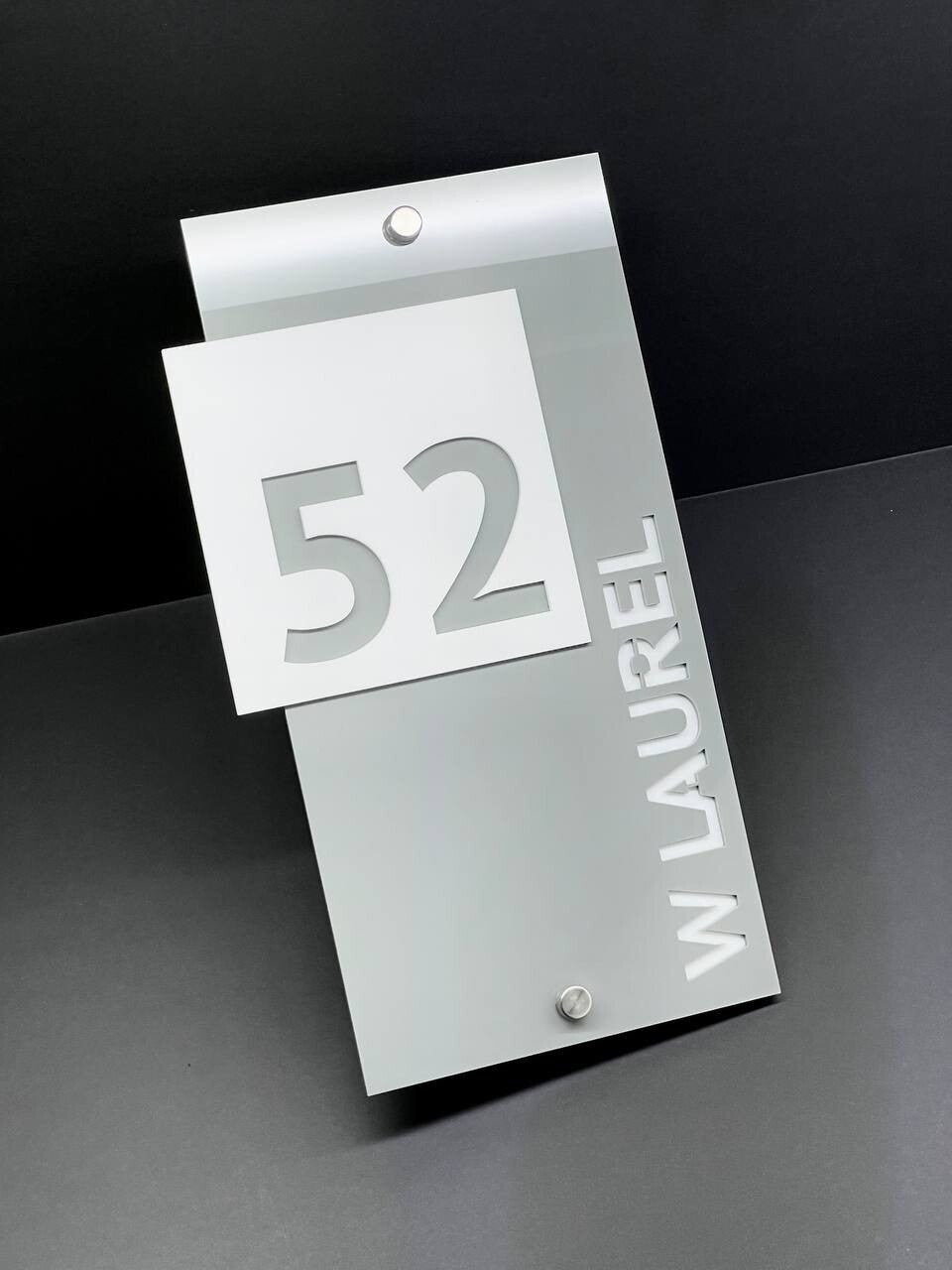 House Number Sign Personalized Modern Outdoor Address Plate Custom Home