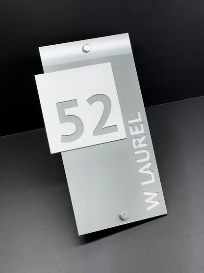 House Number Sign Personalized Modern Outdoor Address Plate Custom Home