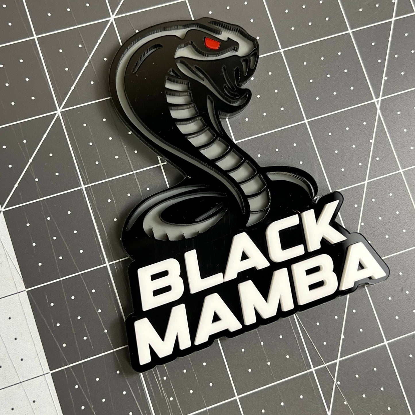 BLACK MAMBA 3D Emblem – Custom Acrylic Tailgate Badge for Ford Truck & SUV 1PC