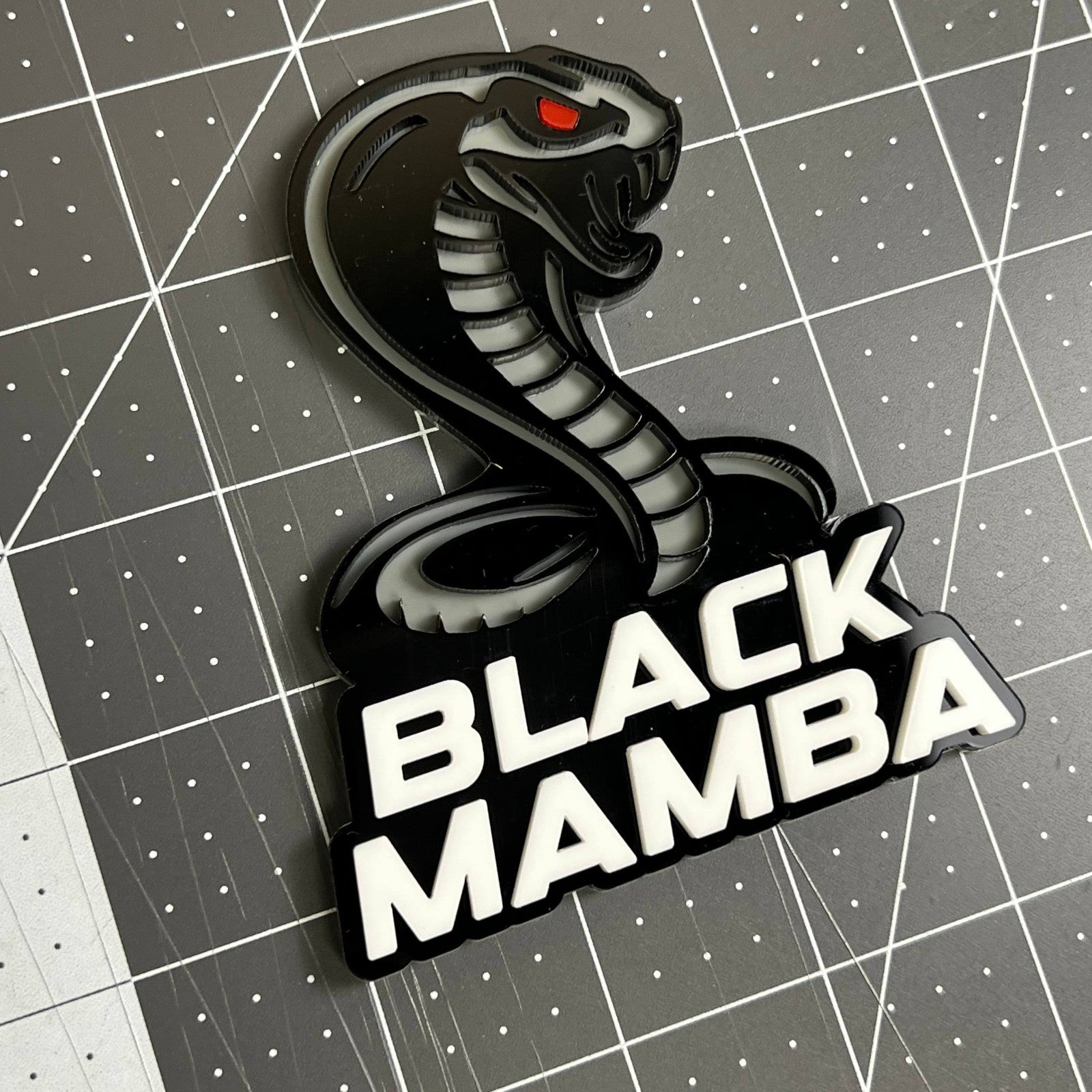 BLACK MAMBA 3D Emblem – Custom Acrylic Tailgate Badge for Ford Truck & SUV 1PC
