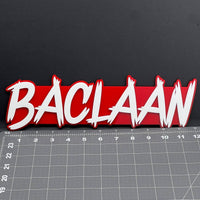 1PC BACLAAN Emblem – 3D Multicolor Acrylic Car Badge Decal for Truck SUV Auto