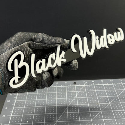 1pc Black Widow 3D Emblem Badge – Multicolor Acrylic Car Fender & Trunk Decal