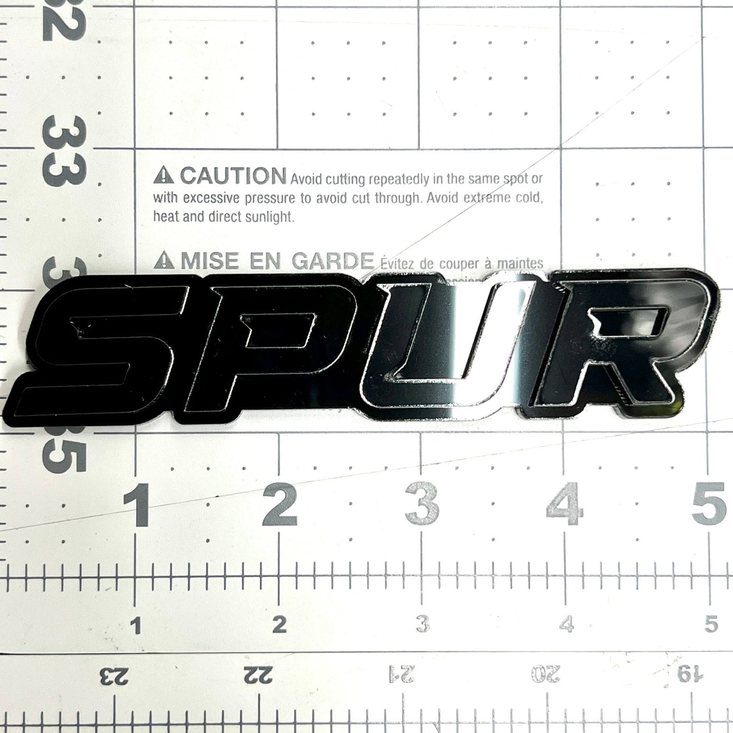 1pc SPUR Multicolor 3D Car Emblem – Easy Install Acrylic Badge for Cars & SUVs