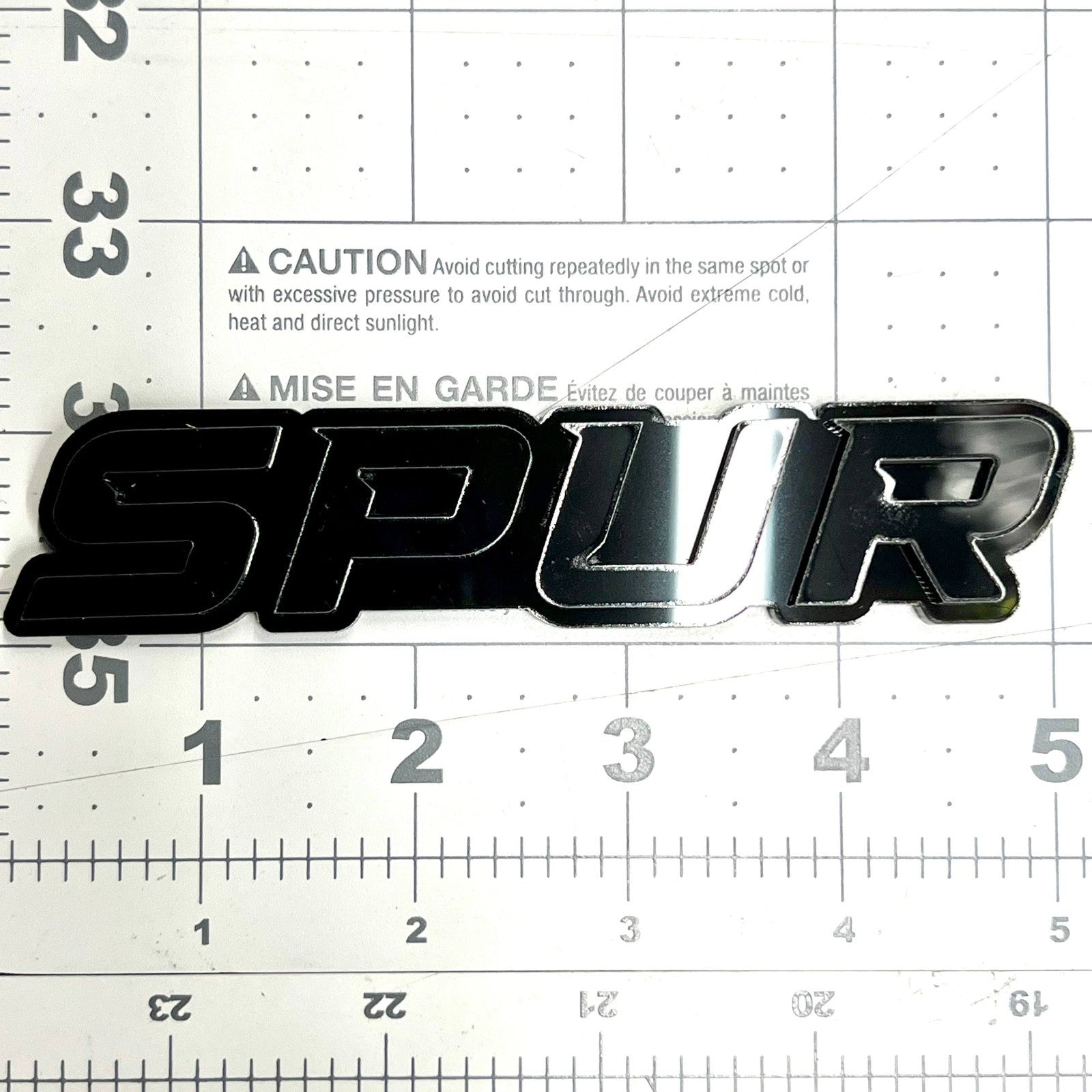 1pc SPUR Multicolor 3D Car Emblem – Easy Install Acrylic Badge for Cars & SUVs
