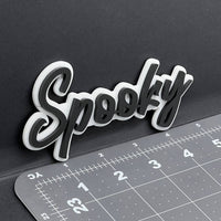 1PC Spooky Emblem – 3D Acrylic Tailgate Badge Decal for Car, Truck, SUV