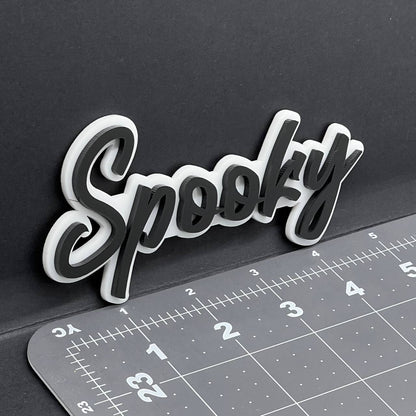 1PC Spooky Emblem – 3D Acrylic Tailgate Badge Decal for Car, Truck, SUV