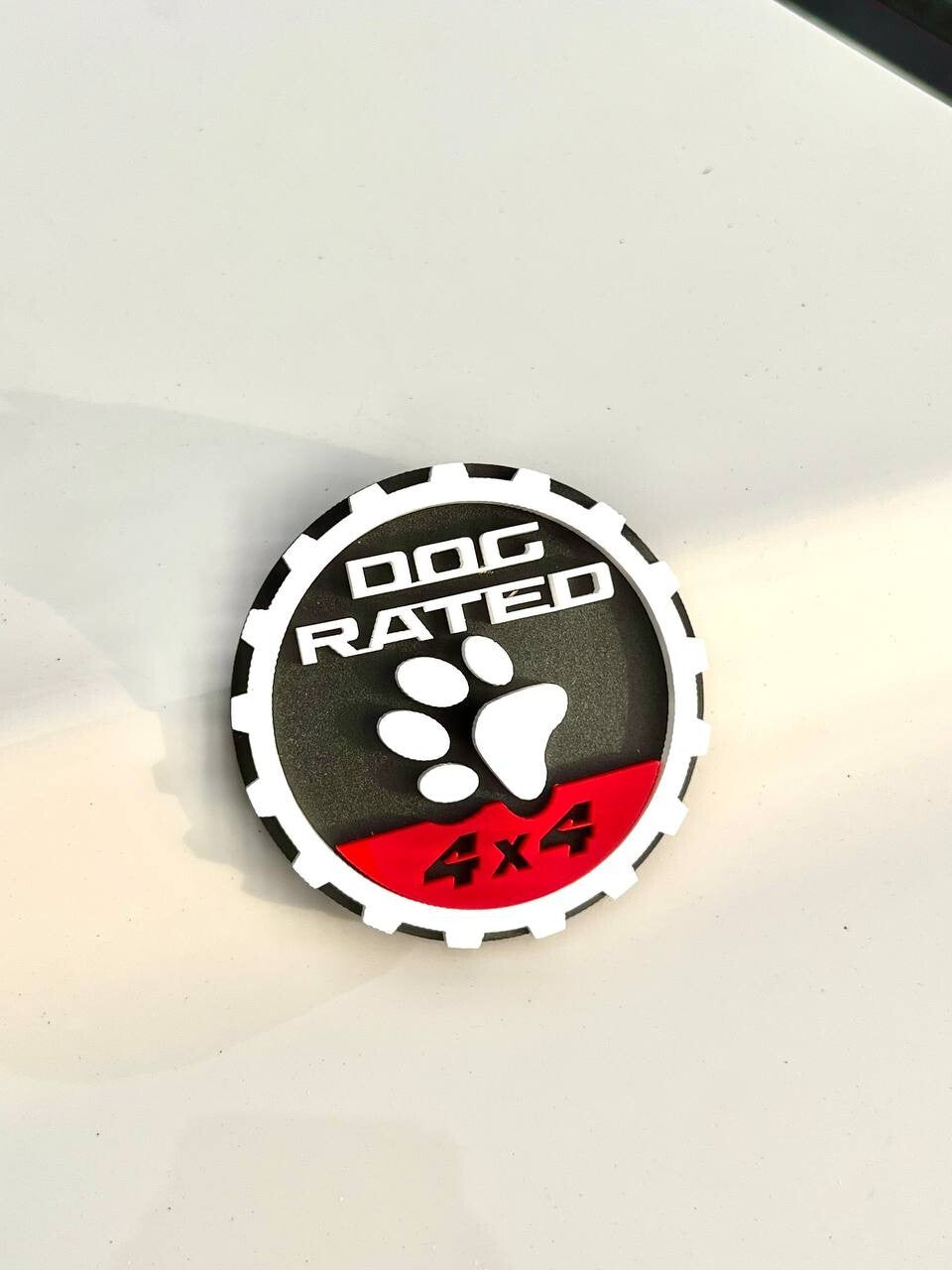 2PCS Jeep Wrangler 392 Fender DOG RATED 4x4 Trail Rated Emblem