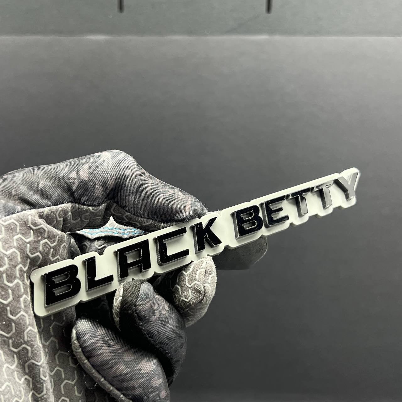1PC Black Betty Emblem – 3D Multicolor Acrylic Fender & Trunk Car Badge