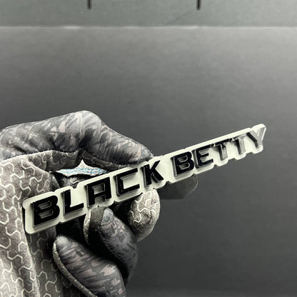 1PC Black Betty Emblem – 3D Multicolor Acrylic Fender & Trunk Car Badge