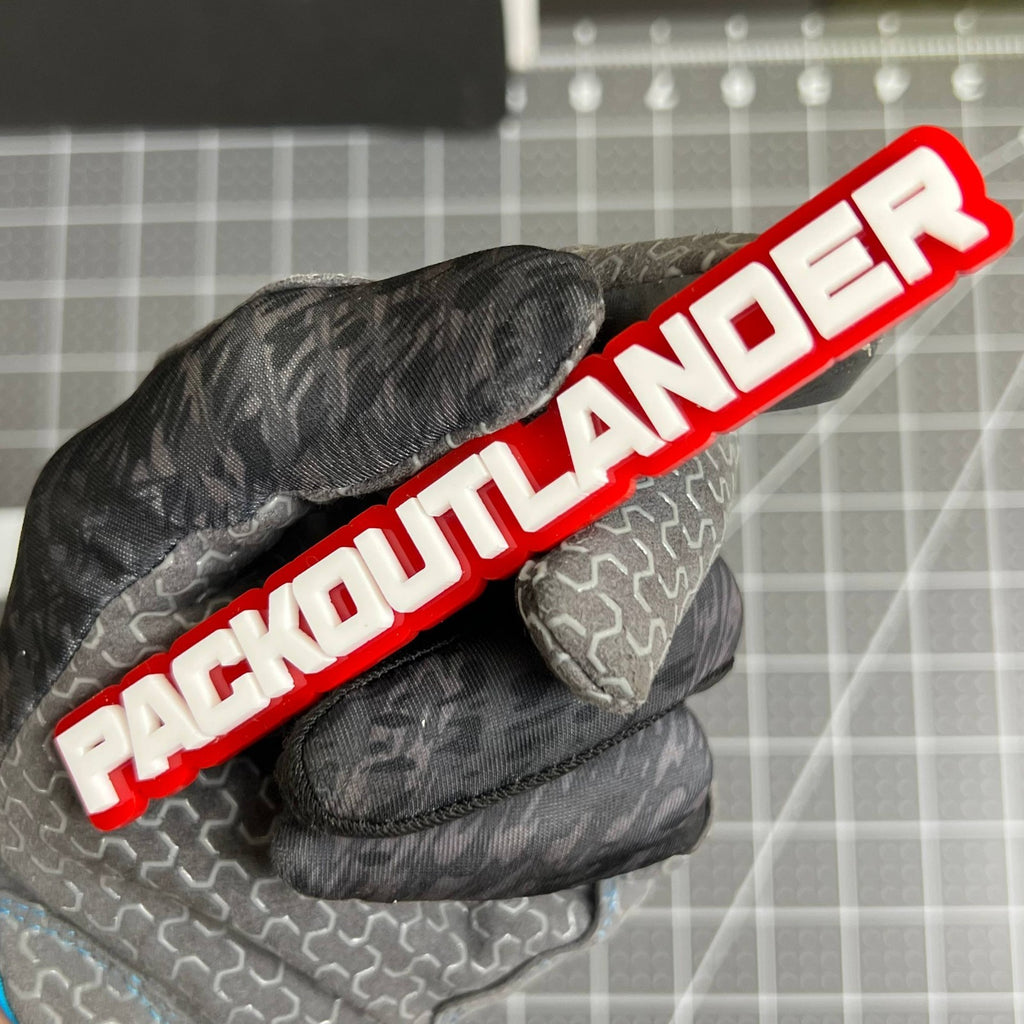 PACKOUTLANDER 3D Emblem – Custom Multicolor Acrylic Car Exterior Badge (1PC)