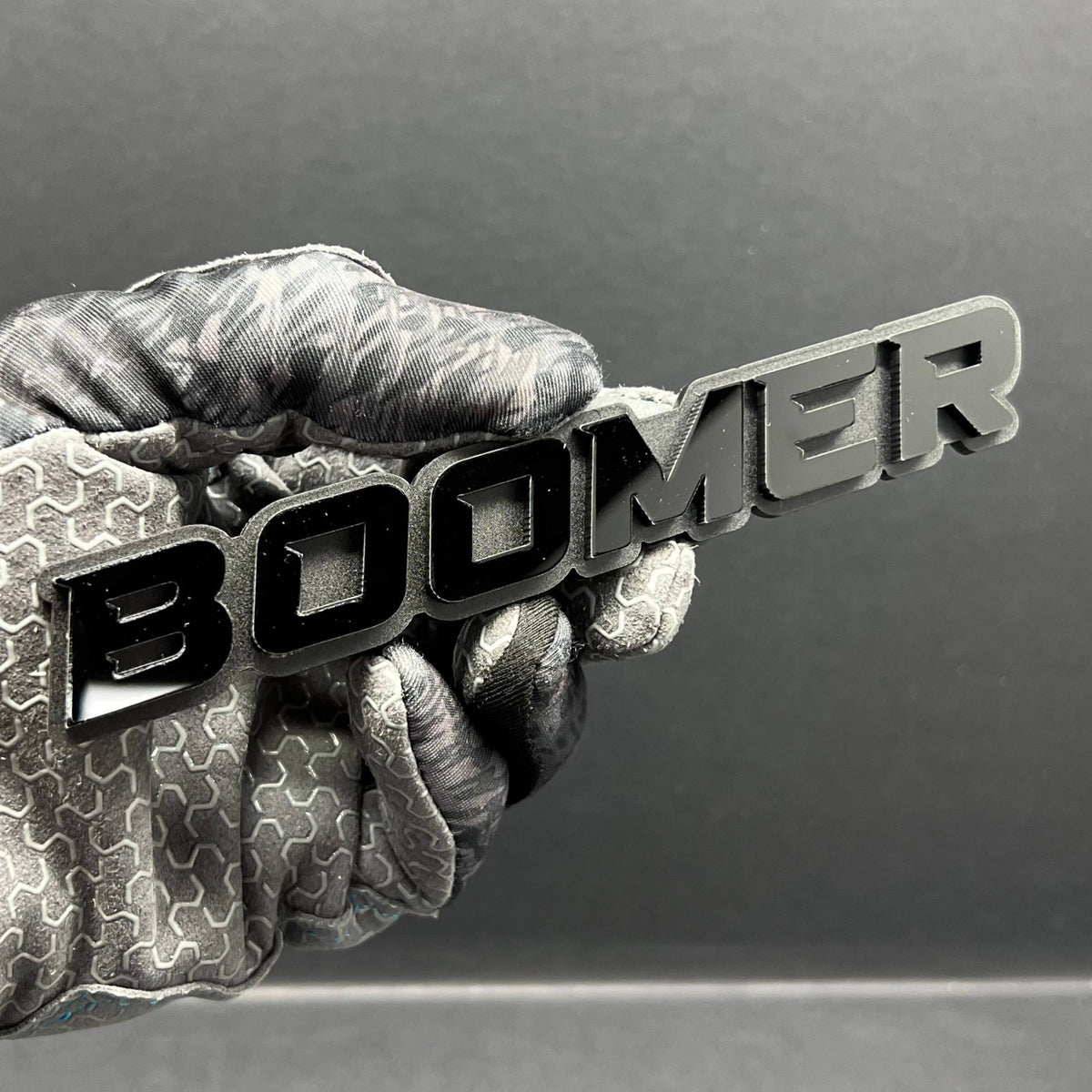 1PC BOOMER Badge – Custom 3D Multicolor Acrylic Car Fender & Trunk Sticker Decal