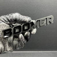 1PC BOOMER Badge – Custom 3D Multicolor Acrylic Car Fender & Trunk Sticker Decal