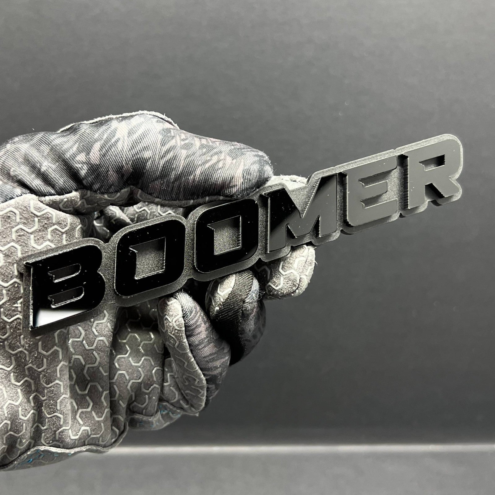 1PC BOOMER Badge – Custom 3D Multicolor Acrylic Car Fender & Trunk Sticker Decal