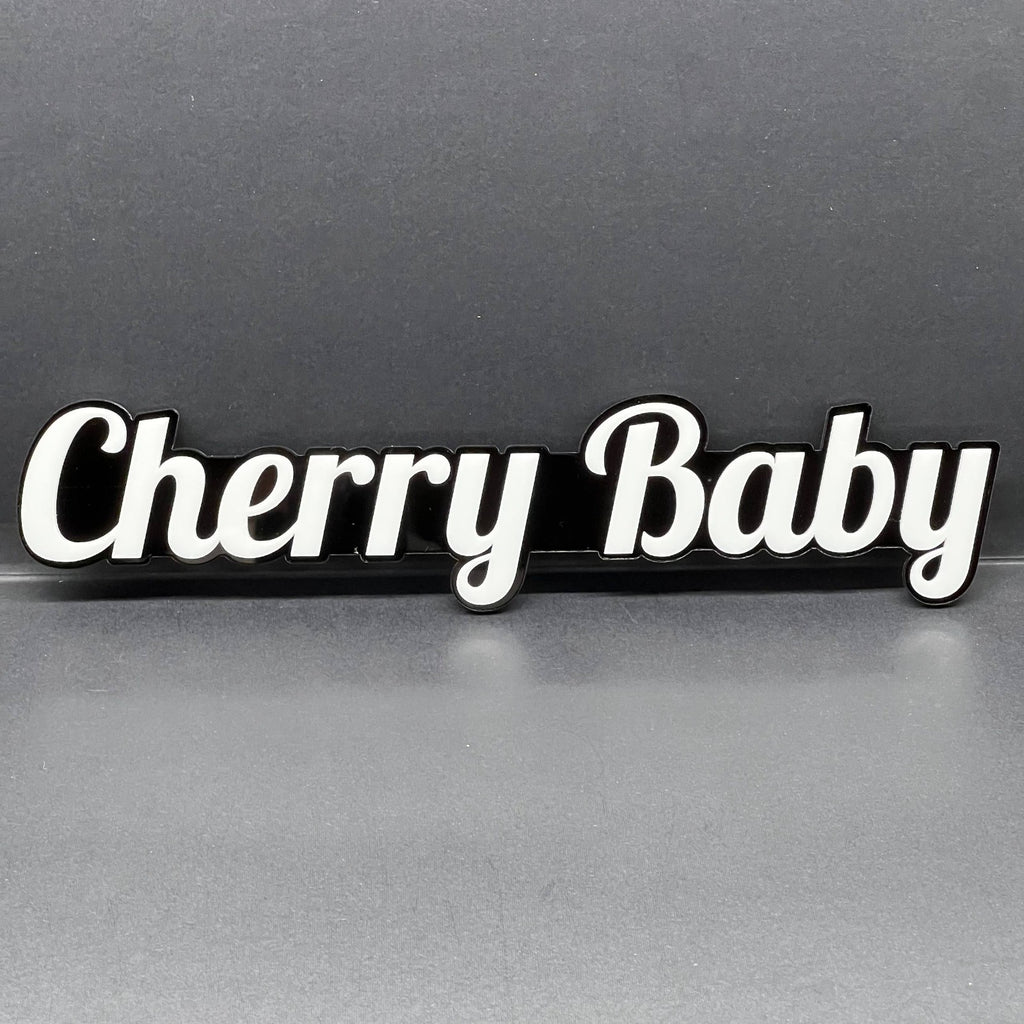 1PC CHERRY BABY Emblem – Custom 3D Multicolor Acrylic Fender & Trunk Badge