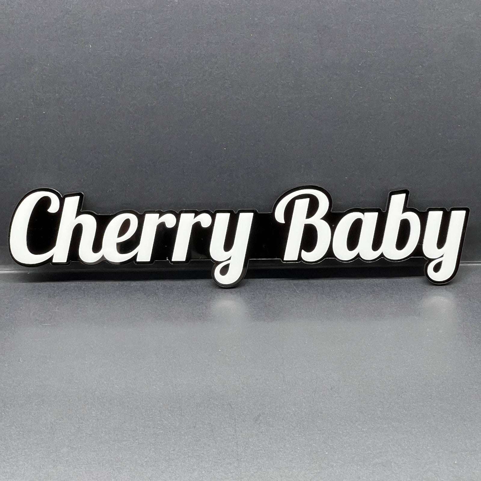1PC CHERRY BABY Emblem – Custom 3D Multicolor Acrylic Fender & Trunk Badge