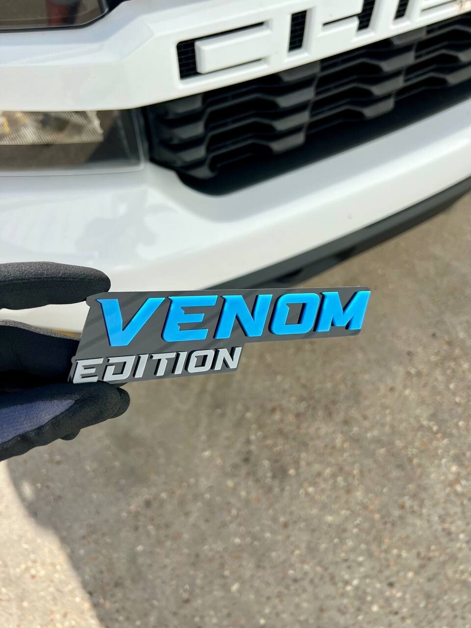 1pcs Venom Edition Emblem Car Badges Badass 3D Sticker Decal Multicolor
