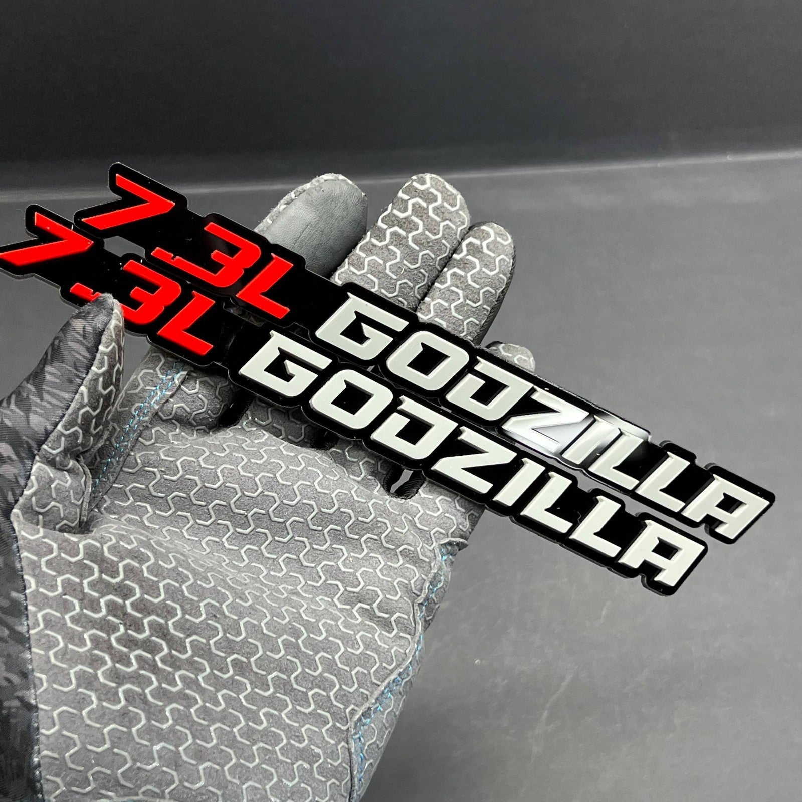 2PCS 7.3L GODZILLA 3D Emblems – Fender Badges for Ford Engine Truck & SUV