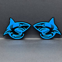1pc SHARK 3D Emblem – Multicolor Acrylic Badge for Car Fender & Trunk
