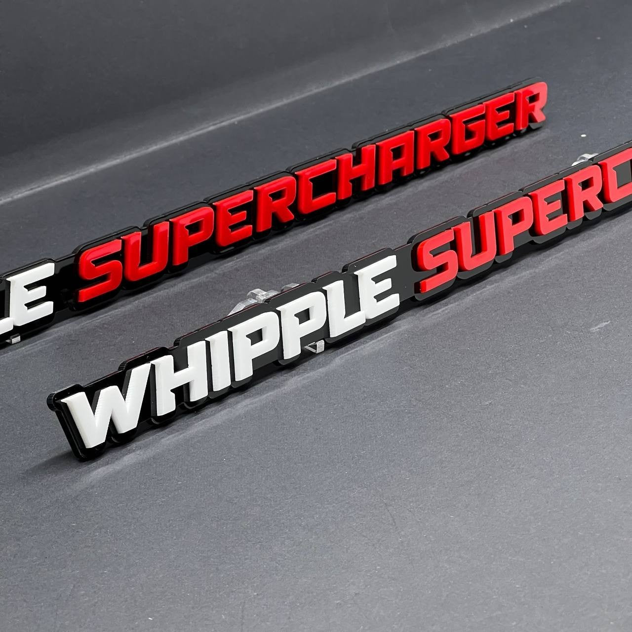 1PC WHIPPLE SUPERCHARGER Emblem – 3D Multicolor Acrylic Car Fender Badge Decal