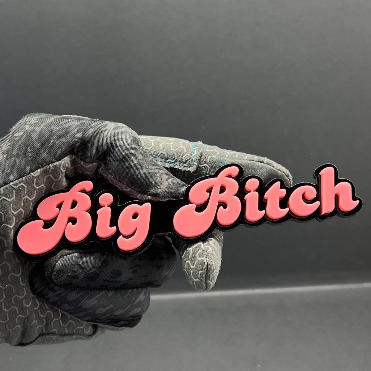 1PC Big Bitch 3D Emblem – Custom Acrylic Car Fender & Trunk Badge Decal