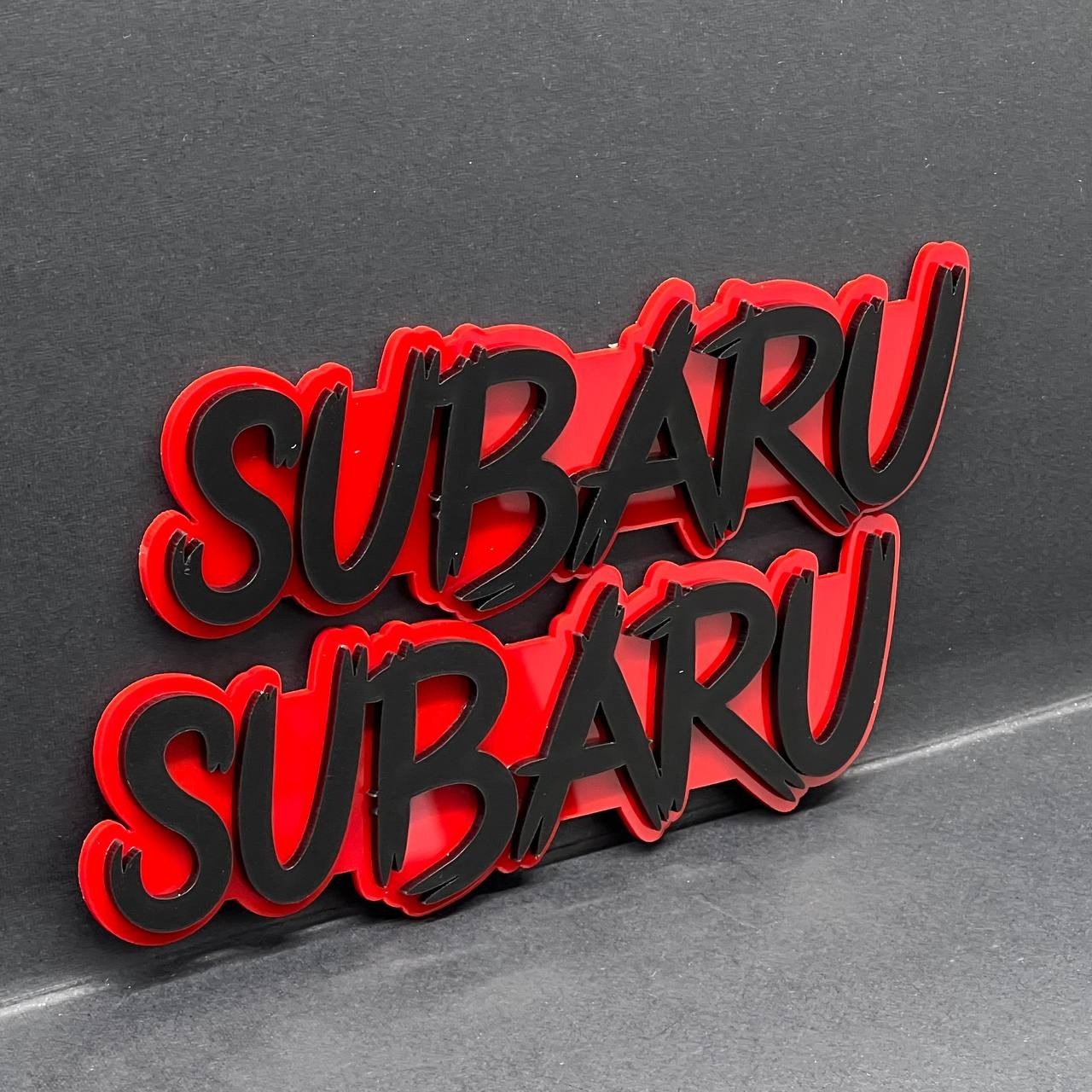 1PC Subaru Emblem – 3D Multicolor Acrylic Car Badge Decal for Fender & Trunk