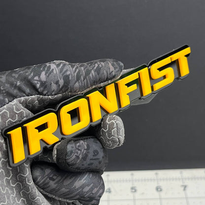 1PC IRONFIST Emblem – 3D Multicolor Acrylic Car Badge Decal for Car Truck SUV