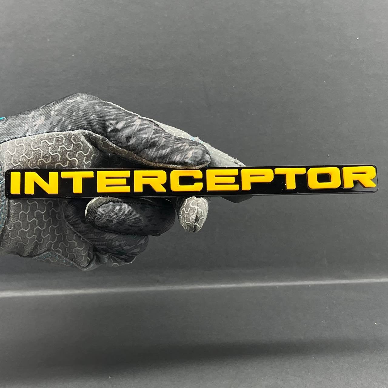 1PC INTERCEPTOR Emblem – Custom 3D Acrylic Fender & Tailgate Car Badge Decal