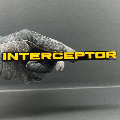 1PC INTERCEPTOR Emblem – Custom 3D Acrylic Fender & Tailgate Car Badge Decal